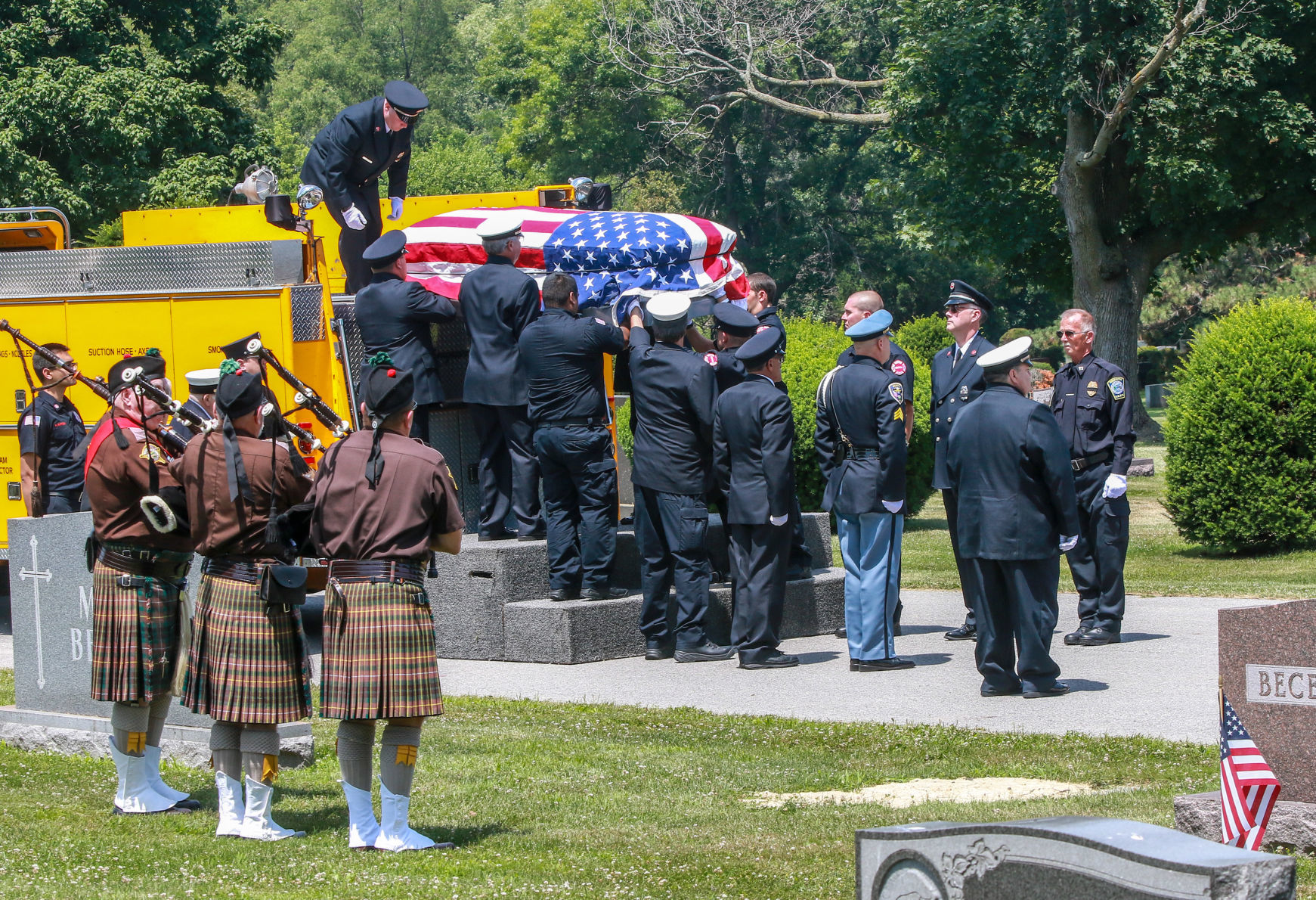 Funeral of former Griffith Fire Chief George Thiel